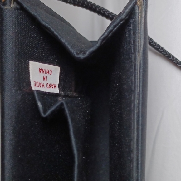 Vintage Satin Black Bow Mini Bag - Picture 9 of 12